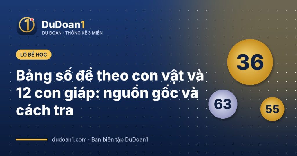 Bảng số đề theo con vật và 12 con giáp: nguồn gốc và cách tra