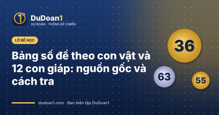 Bảng số đề theo con vật và 12 con giáp: nguồn gốc và cách tra