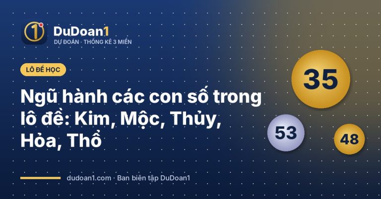 Ngũ hành các con số trong lô đề: Kim, Mộc, Thủy, Hỏa, Thổ